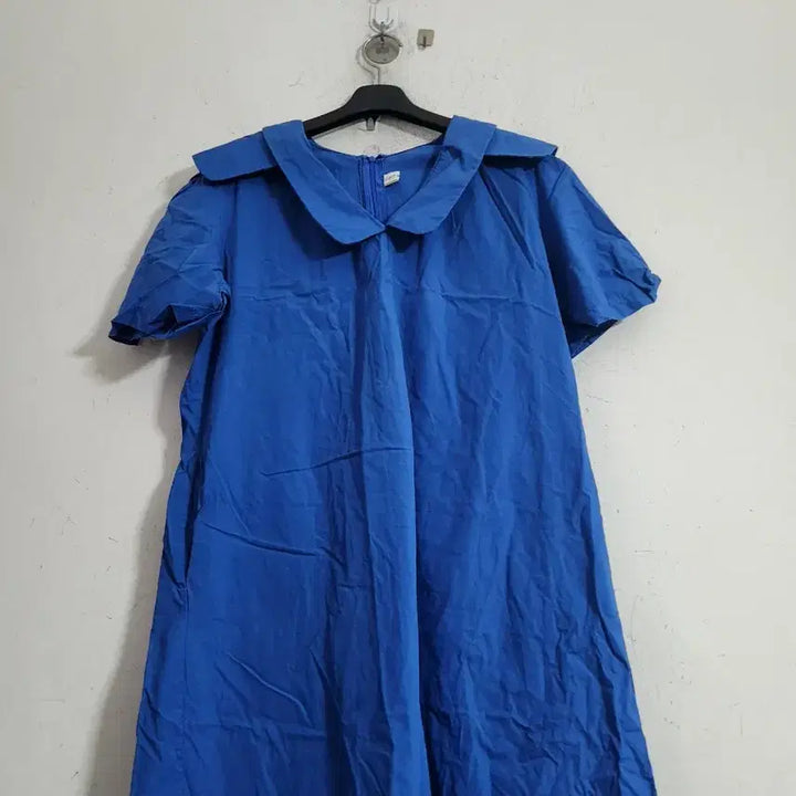[BUNJANG] Blue Sailor Collar Long Dress / 블루 세일러 카라 롱 원피스
