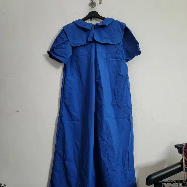 [BUNJANG] Blue Sailor Collar Long Dress / 블루 세일러 카라 롱 원피스