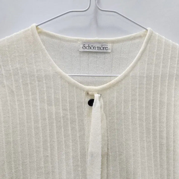 [BUNJANG] SCHON MORE Cream Dot Cardigan M Made in Japan / SCHON MORE 크림 도트 가디건 M MADE IN JAPAN