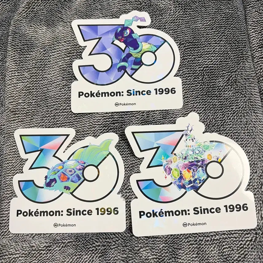 [BUNJANG] Pokemon 30th Anniversary Logo Terrapagos Set / 한국한정 포켓몬 30주년 로고 스티커 테라파고스 세트