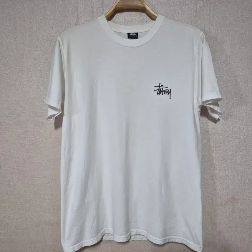 [BUNJANG] Stussy White T-Shirt Back Logo Size M / 스투시 화이트 반팔 티셔츠 백 로고 m