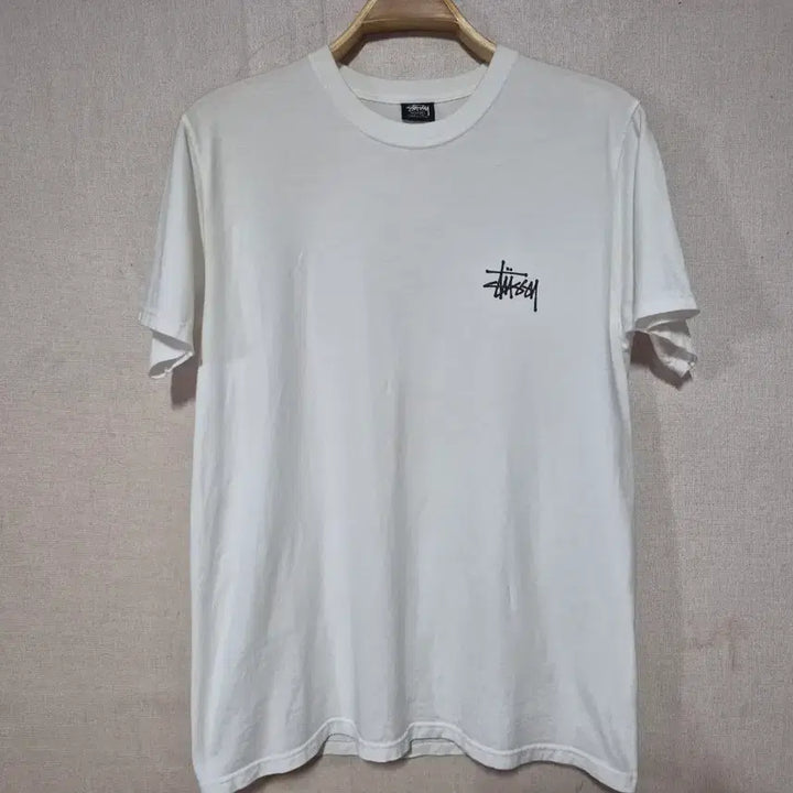 [BUNJANG] Stussy White T-Shirt Back Logo Size M / 스투시 화이트 반팔 티셔츠 백 로고 m