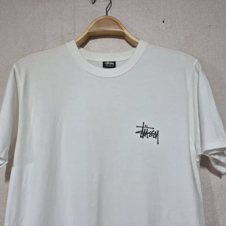 [BUNJANG] Stussy White T-Shirt Back Logo Size M / 스투시 화이트 반팔 티셔츠 백 로고 m