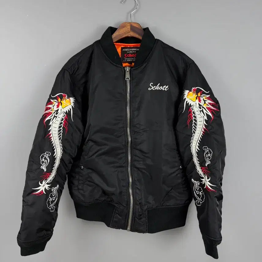 [BUNJANG] Schott x Andersson Bell Dragon Embroidered MA-1 Bomber Jacket / 쇼트 x 앤더슨벨 드래곤 자수 MA-1 항공점퍼 E109