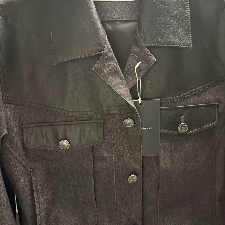 [BUNJANG] L-Size L:SIZE York Denim Jacket Burgundy New / [L] 언지미크 - 요크 데님 자켓 버건디 [새상품]