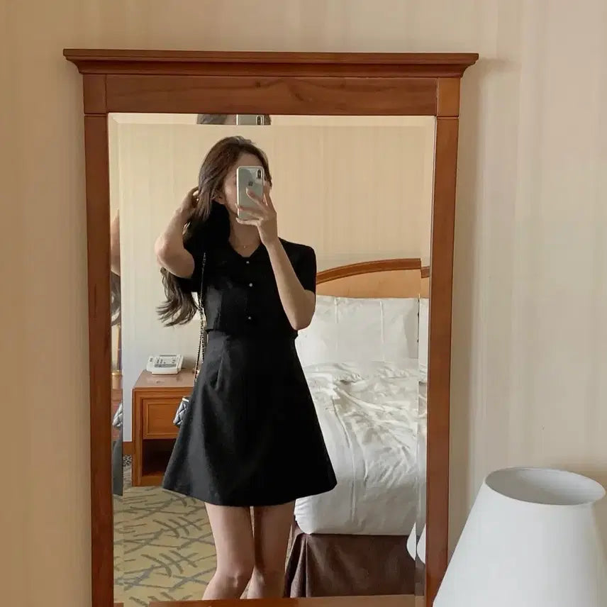 [BUNJANG] Benito Boucle Tweed Mini Dress Short Sleeve Ver. / 베니토 부케 트위드 원피스 반팔ver.