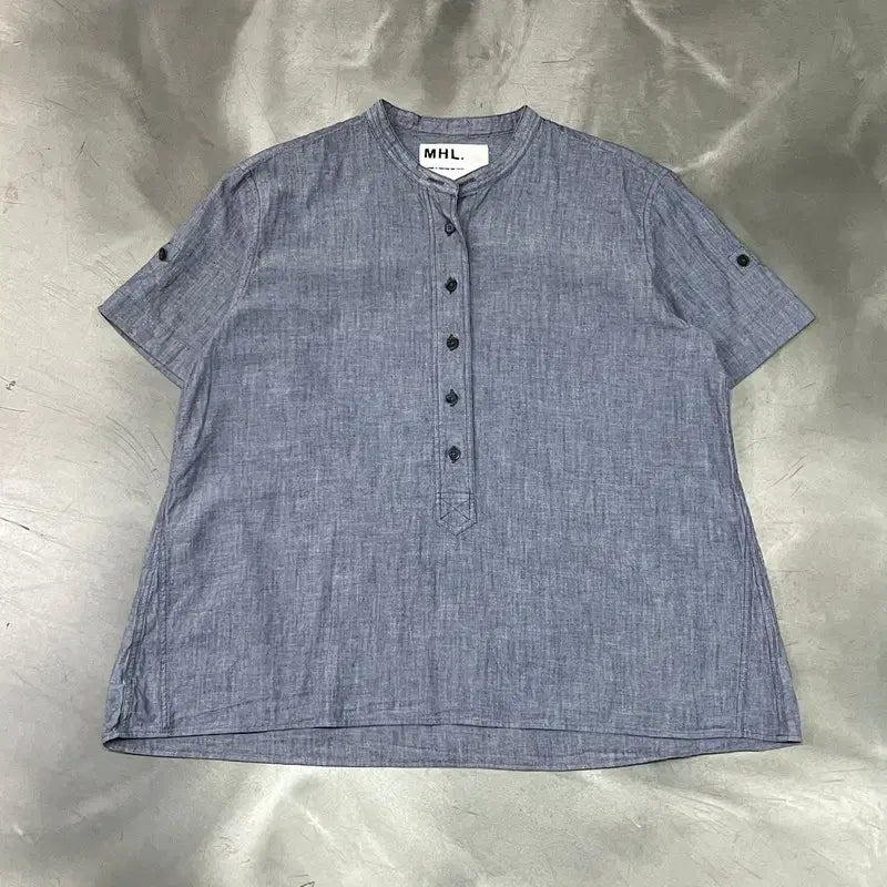 [BUNJANG] Margaret Howell Chambray Half Sleeve Shirt / 마가렛호웰 샴브래이 하프 셔츠 y16514