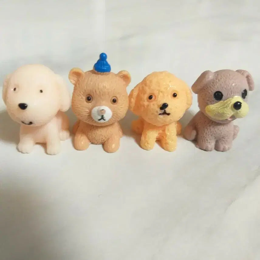 [BUNJANG] Miniature Dog &amp; Bear Figurines Set (4 Types) / 미니어처 강아지/곰돌이 피규어 4종 세트
