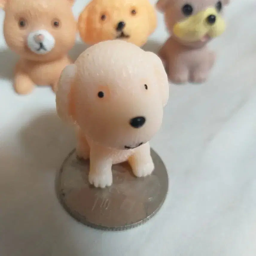 [BUNJANG] Miniature Dog &amp; Bear Figurines Set (4 Types) / 미니어처 강아지/곰돌이 피규어 4종 세트