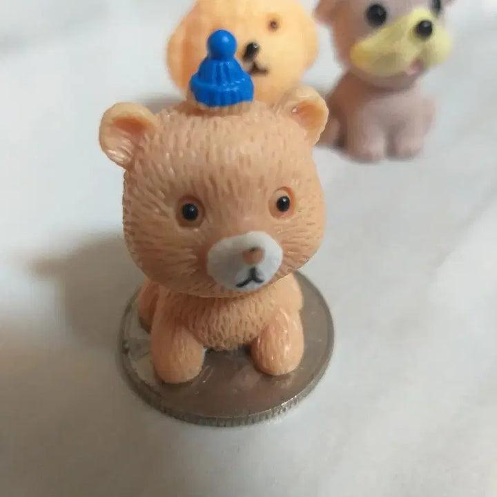 [BUNJANG] Miniature Dog &amp; Bear Figurines Set (4 Types) / 미니어처 강아지/곰돌이 피규어 4종 세트