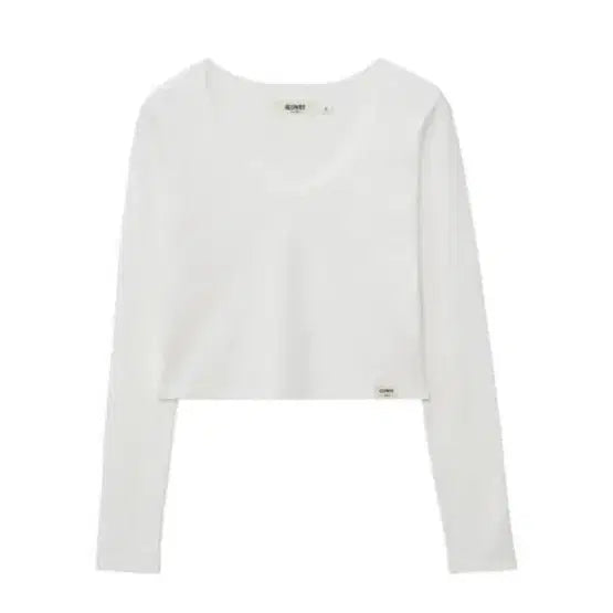 [BUNJANG] Glowny Classic V-Neck Long Sleeve White / 글로니glowny 클래식 브이넥 롱슬리브 화이트 거의새거