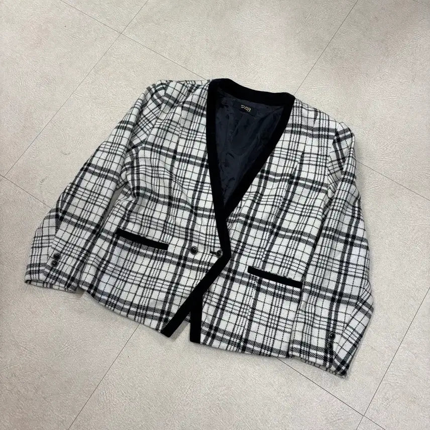 [BUNJANG] Vintage Japanese Wool Check Jacket / 일본 빈티지 체크 모직 자켓