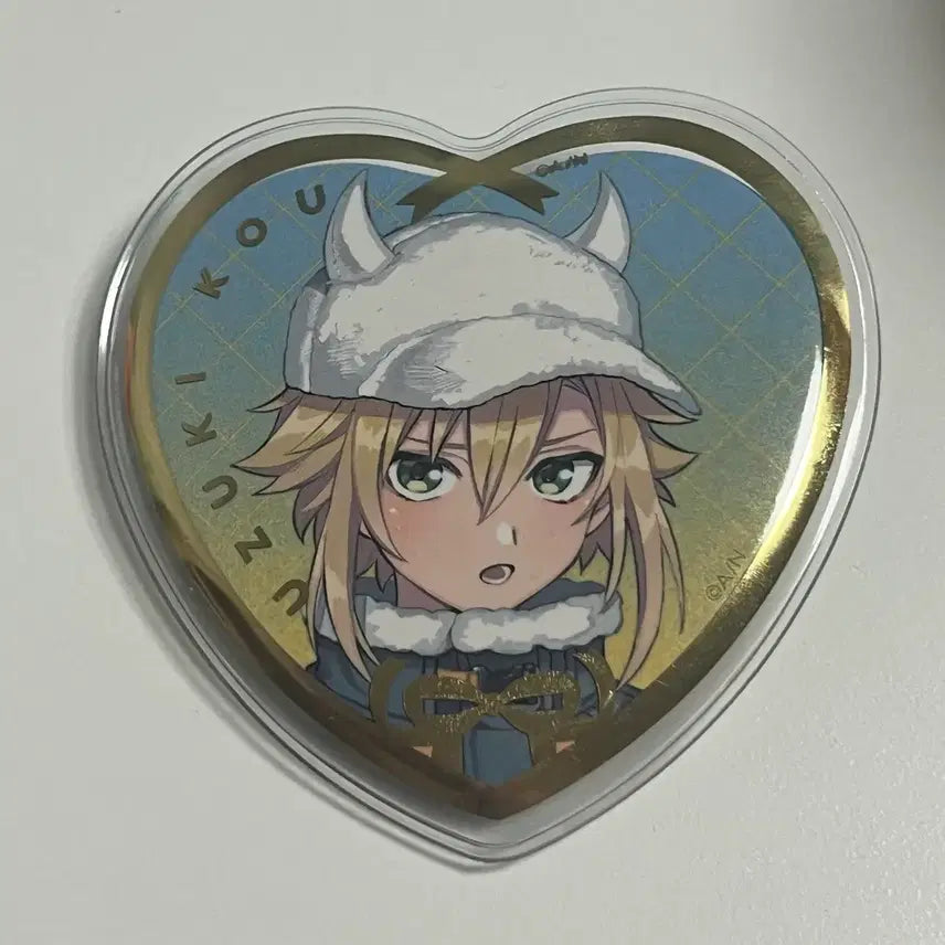 [BUNJANG] Nijisanji UZUKI Kou Heart Can Badge / 니지산지 우즈키 코우 하트 캔뱃지