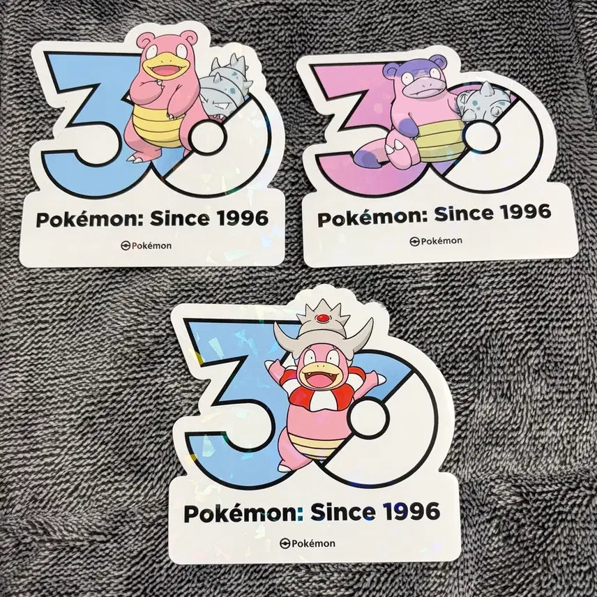 [SOLD OUT] 한국한정 포켓몬 30주년 로고 스티커 야도란 야도킹 세트