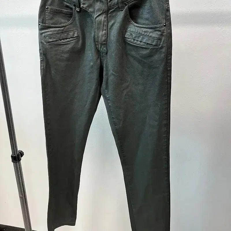 [BUNJANG] Balmain Khaki Coated Jeans Size 32 / 32) 발망 카키 코팅진