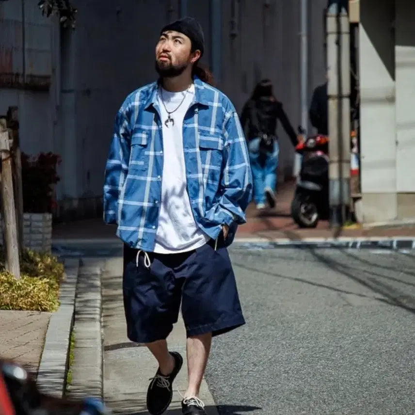 [BUNJANG] nanamica Palaka Shirt Blue Check [L] / 나나미카25ss 팔라카셔츠 [L]