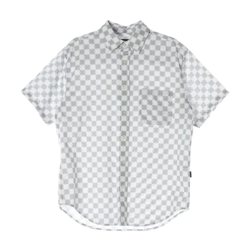 [BUNJANG] Thisisneverthat Geometric Check Pattern Cotton Short Sleeve Shirt / (새상품) 디스이즈네버댓 기하학 체크 패턴 면 반팔 셔츠