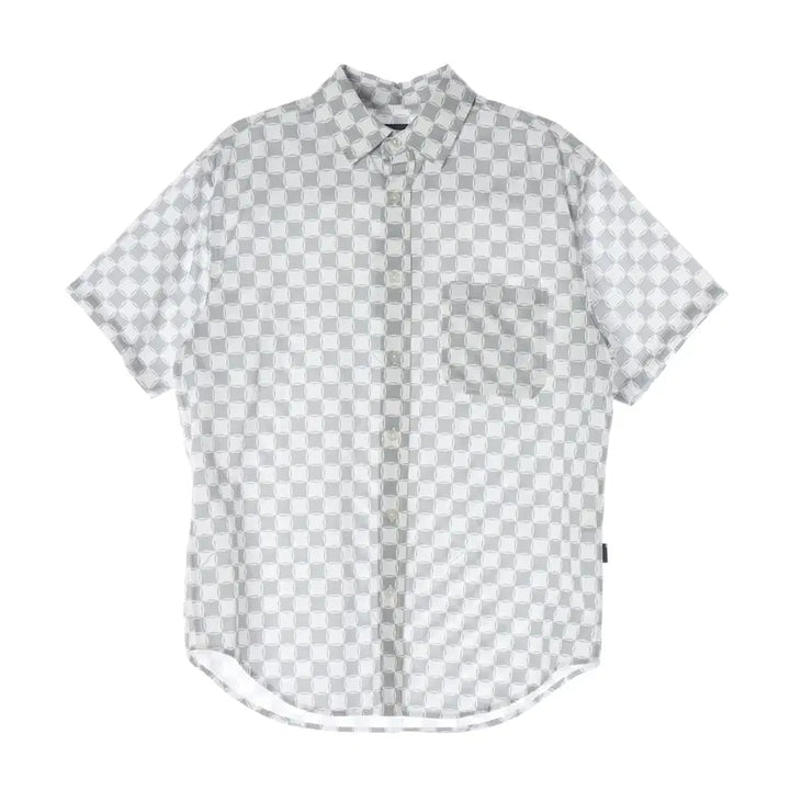 [BUNJANG] Thisisneverthat Geometric Check Pattern Cotton Short Sleeve Shirt / (새상품) 디스이즈네버댓 기하학 체크 패턴 면 반팔 셔츠