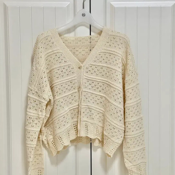 [BUNJANG] Ivory Crochet Cardigan (Size 55-66) / 자라 아이보리 포인텔 크로셰 가디건 55-66