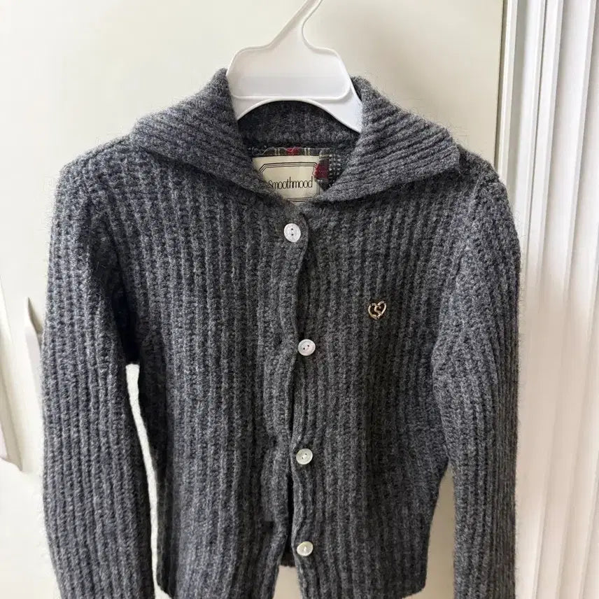 [BUNJANG] Smoothmood Leena Knit Cardigan Gray / 스무드무드 리나 가디건
