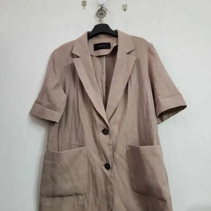 [BUNJANG] JSOUP Linen Short-Sleeve Jacket Beige / JSOUP 반팔 린넨 자켓 베이지