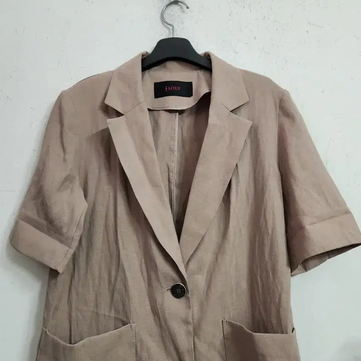 [BUNJANG] JSOUP Linen Short-Sleeve Jacket Beige / JSOUP 반팔 린넨 자켓 베이지