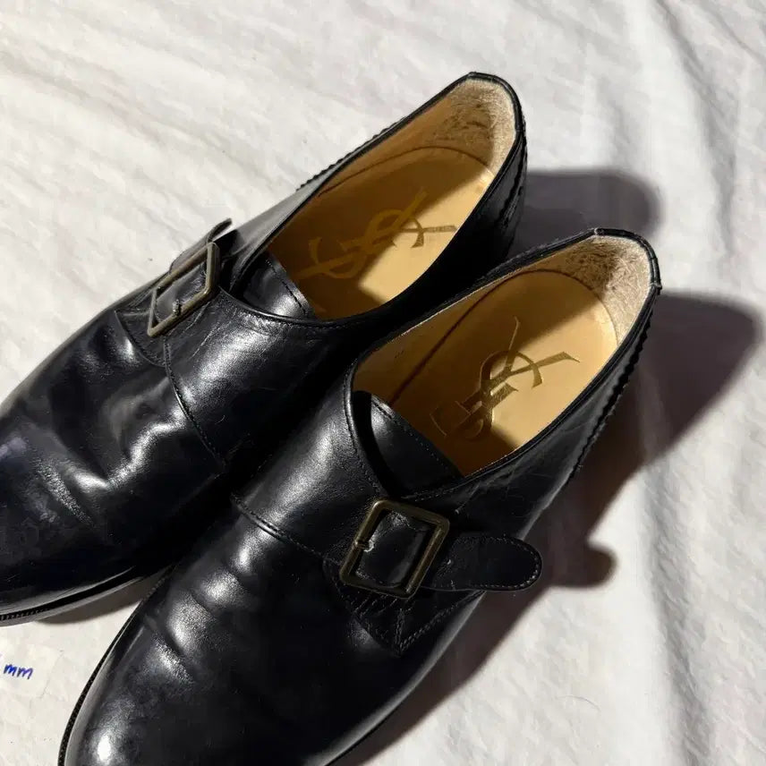 [BUNJANG] Saint Laurent Black Monk Strap Shoes 245mm / 생로랑 블랙 몽크 스트랩 슈즈 245mm