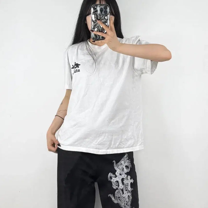 [BUNJANG] Stussy Superman Logo Short Sleeve T-Shirt / 스투시 서퍼맨 로고 반팔 티셔츠 E112