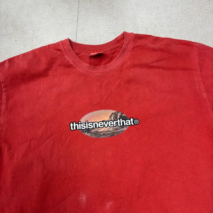 [BUNJANG] Thisisneverthat Washed Printing Short Sleeve T-Shirt / 디스이즈네버댓 워싱 프린팅 반팔티
