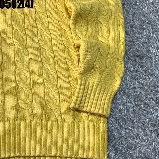 [BUNJANG] Polo Ralph Lauren Cable Knit Sweater Yellow Size S / S 폴로 랄프로렌 케이블 니트 옐로우 0502(4)