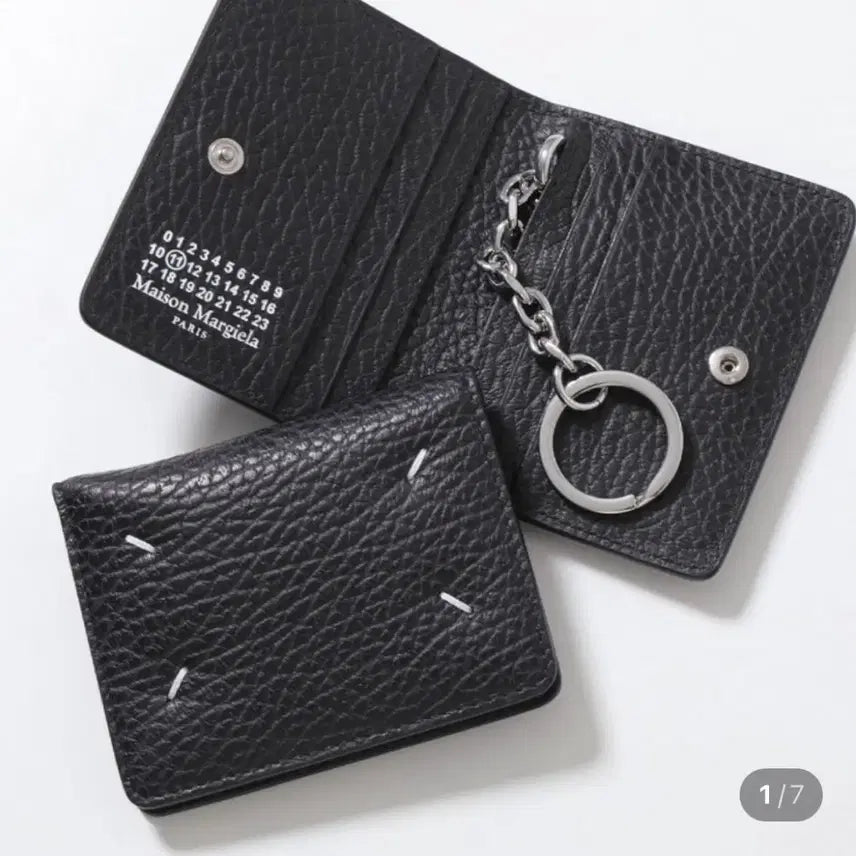 [BUNJANG] Maison Margiela Keyring Card Holder Black Leather / 메종 마르지엘라 키링 카드지갑 블랙
