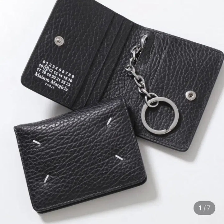 [BUNJANG] Maison Margiela Keyring Card Holder Black Leather / 메종 마르지엘라 키링 카드지갑 블랙