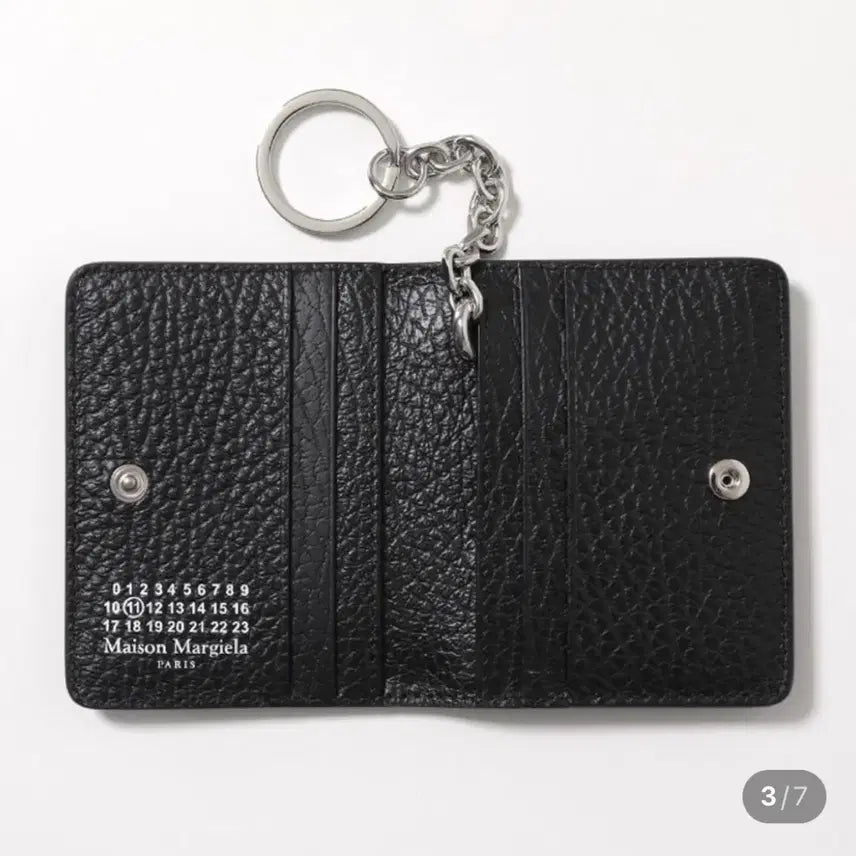 [BUNJANG] Maison Margiela Keyring Card Holder Black Leather / 메종 마르지엘라 키링 카드지갑 블랙