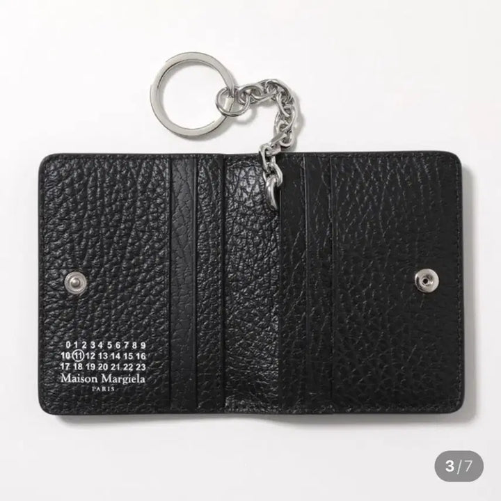 [BUNJANG] Maison Margiela Keyring Card Holder Black Leather / 메종 마르지엘라 키링 카드지갑 블랙