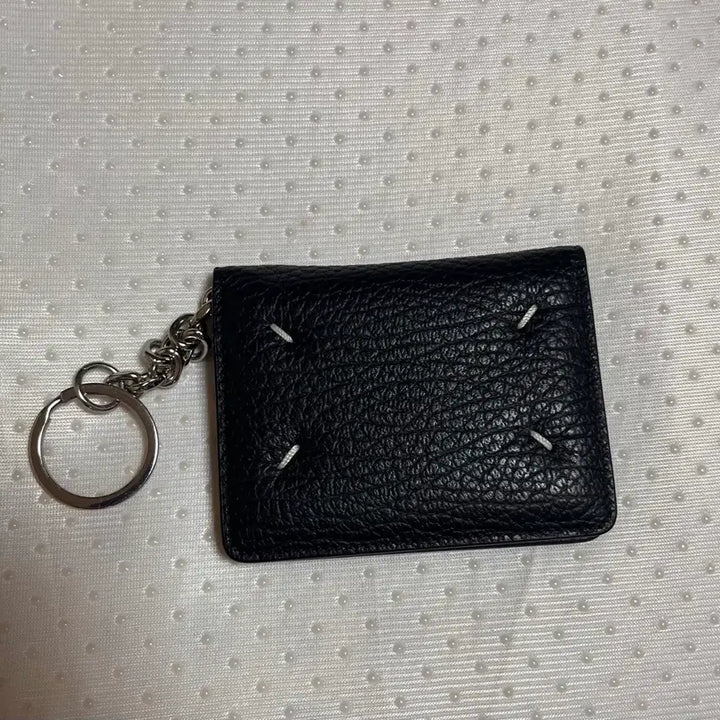 [BUNJANG] Maison Margiela Keyring Card Holder Black Leather / 메종 마르지엘라 키링 카드지갑 블랙