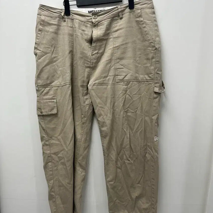 [BUNJANG] New Era Beige Cotton Cargo Pants 2XL / [만원 아라비아빈티지]뉴에라 베이지색 면바지 카고 바지 2XL