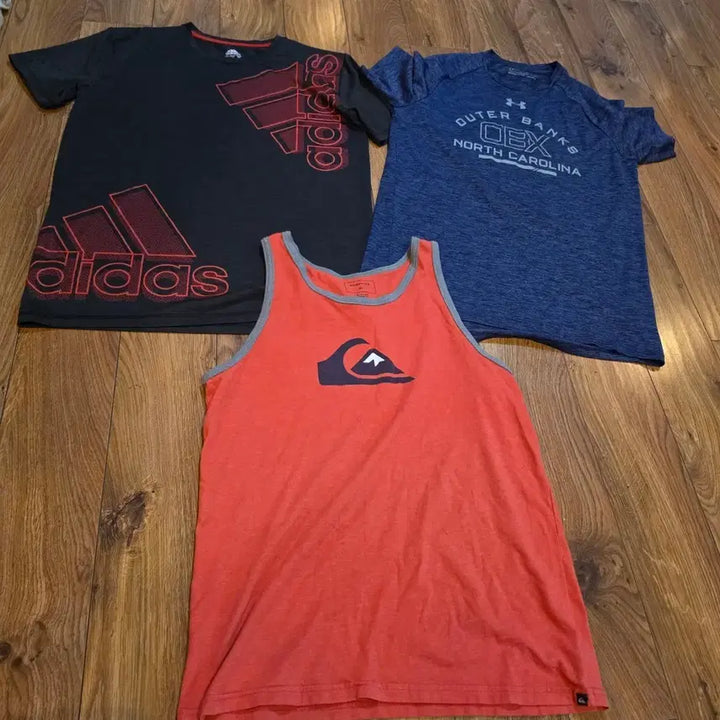 [BUNJANG] Adidas, Under Armour, Quiksilver Performance T-Shirts &amp; Tank Tops (Set of 3) - US S / 모두미국브랜드 기능성 티셔츠 사이즈 US S 개당가 남여공용 최상