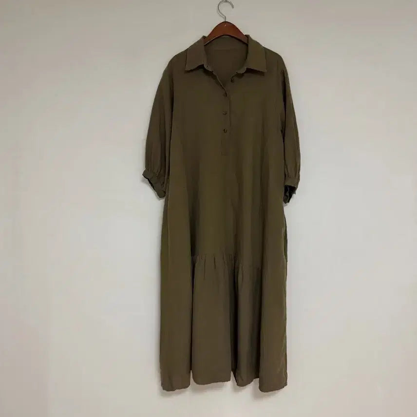 [BUNJANG] Linen Oversized Shirt Dress / 셔츠형오버핏 마원피스