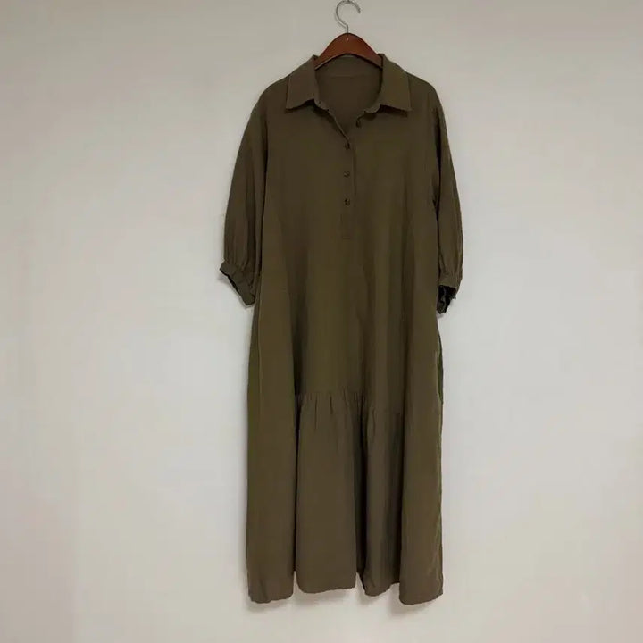 [BUNJANG] Linen Oversized Shirt Dress / 셔츠형오버핏 마원피스