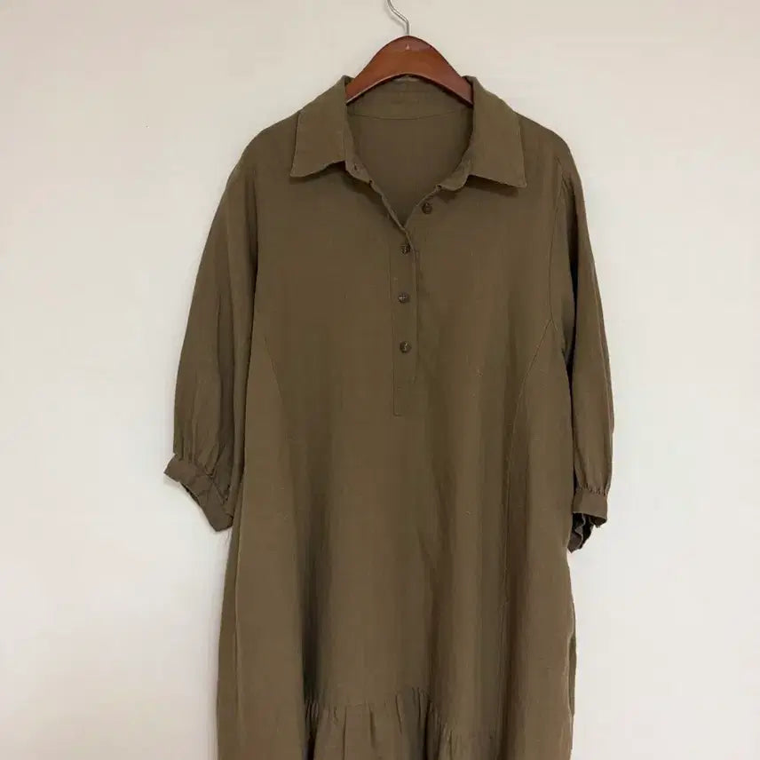 [BUNJANG] Linen Oversized Shirt Dress / 셔츠형오버핏 마원피스