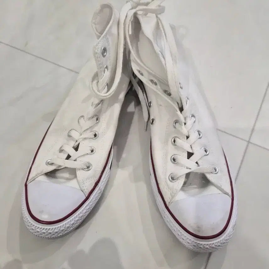 [BUNJANG] Converse Chuck Taylor All-Star High Top White Sneakers / 컨버스 올스타 하이 흰색 운동화