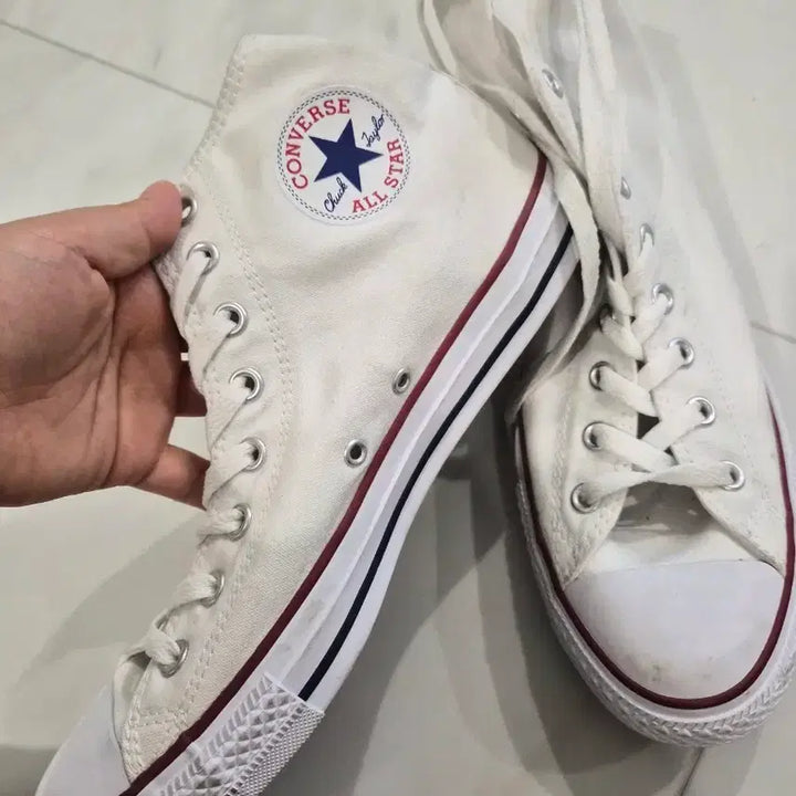 [BUNJANG] Converse Chuck Taylor All-Star High Top White Sneakers / 컨버스 올스타 하이 흰색 운동화