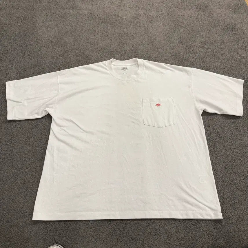 [BUNJANG] Authentic Danton White Pocket Short Sleeve T-Shirt / [정품] 단톤 화이트 포켓 반팔 티셔츠