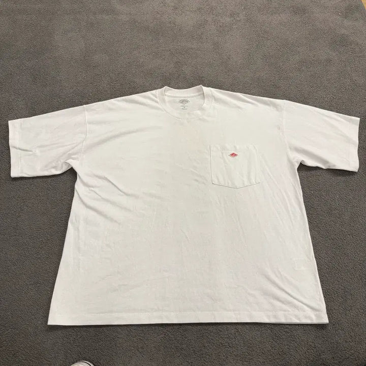 [BUNJANG] Authentic Danton White Pocket Short Sleeve T-Shirt / [정품] 단톤 화이트 포켓 반팔 티셔츠