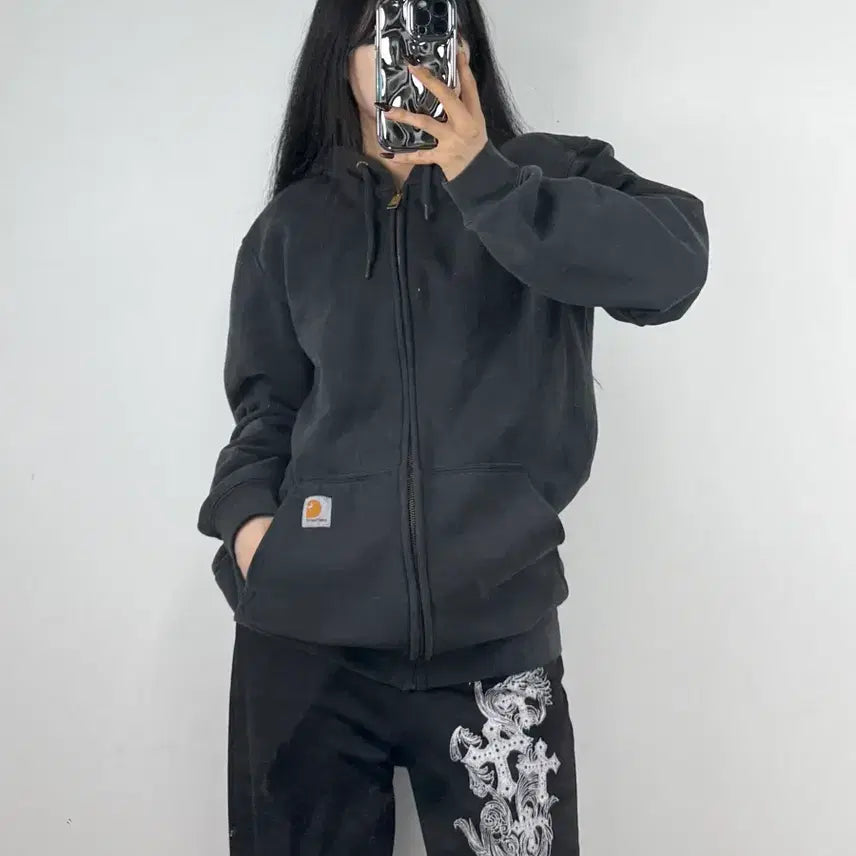 [BUNJANG] Carhartt Original Fit Fleece Zip-Up Hoodie / 칼하트 오리지널핏 기모 후드집업 E114