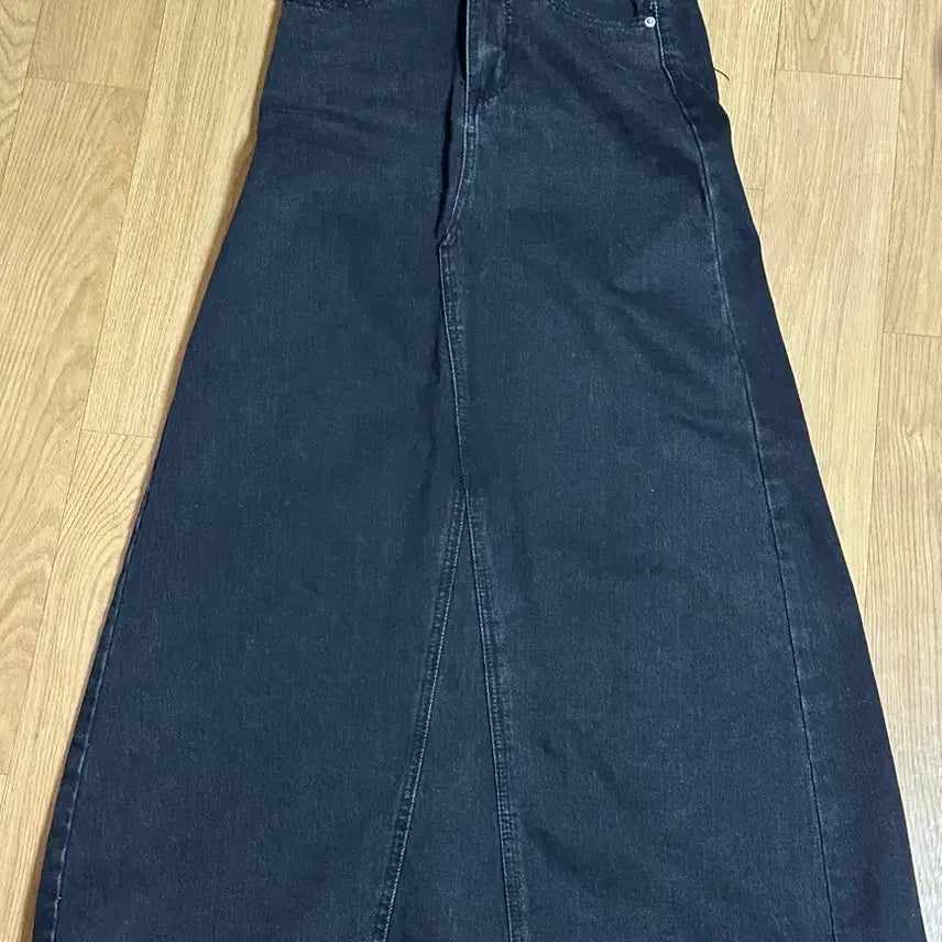 [BUNJANG] Please Project Denim Maxi Skirt Black / 플리즈프로젝트 데님 맥시 스커트