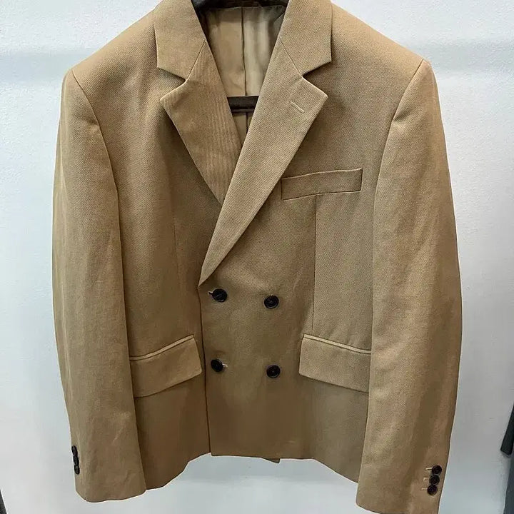 [BUNJANG] Lacoste New Double Jacket Beige Twill Cotton Size 105 / 105) 라코스테 신형 더블자켓
