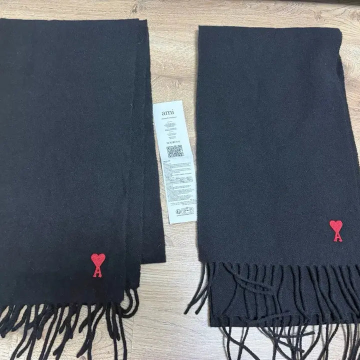 [SOLD OUT] 아미 블랙 하트 로고 머플러 2개 정품