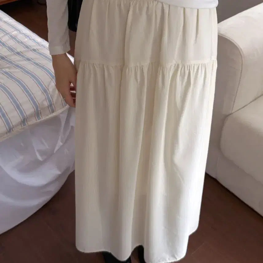 [BUNJANG] Cremme Murrey Shirring Skirt Black / 크렘므 머레이 셔링 스커트 블랙 m사이즈