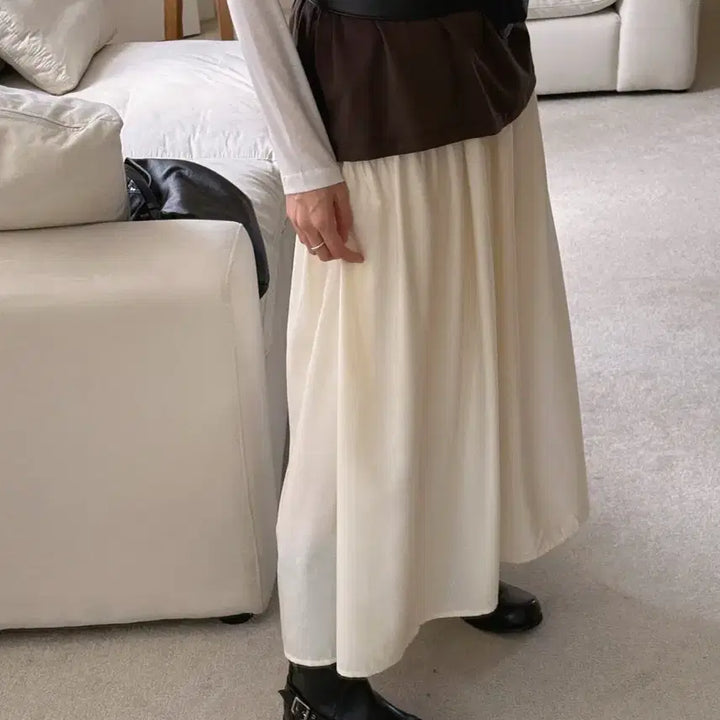 [BUNJANG] Cremme Murrey Shirring Skirt Black / 크렘므 머레이 셔링 스커트 블랙 m사이즈